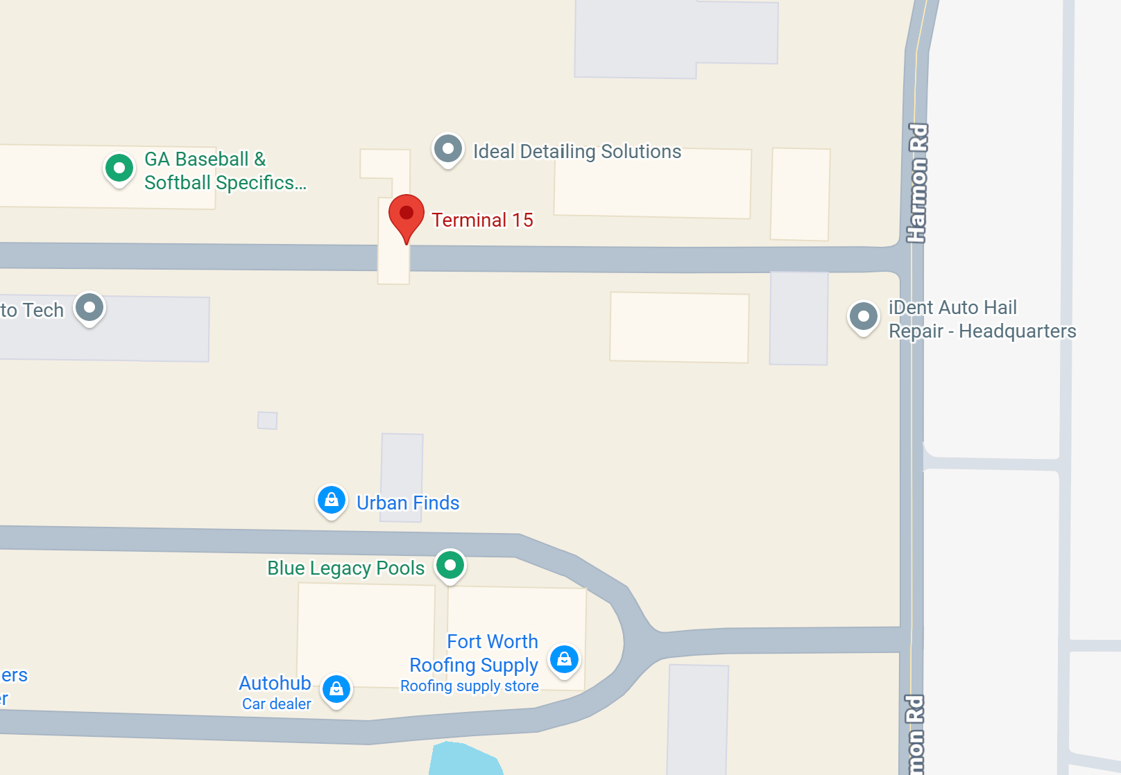 Terminal 15 Autocare location map